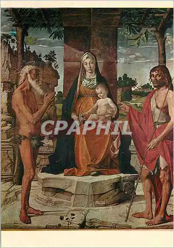 Cartes postales moderne Vicenza Pinacoteca La Vierge sur trone avec L'Enfant entre les Saints Onofre