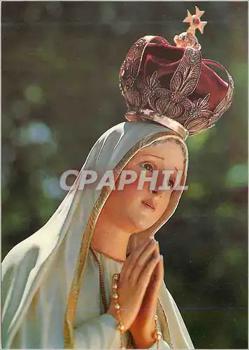 Cartes postales moderne Statue Pelerine de Notre Dame de Fitima qui a Plaure Miraculeusement a la Nouvelle Orleans en 19