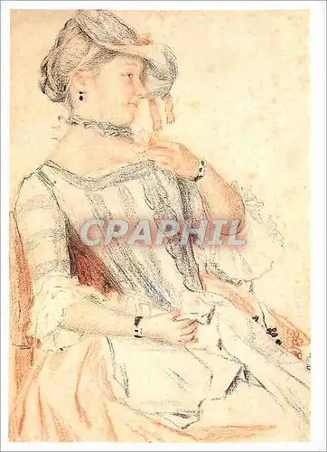 Cartes postales moderne Louvre Exposition Jean Etienne Liotard 1992 Jeune Fille au Chapeau