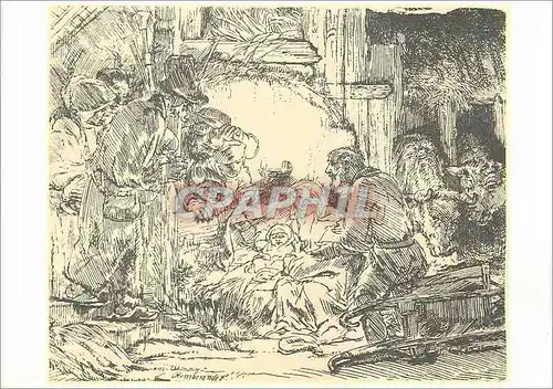 Cartes postales moderne Amsterdam Coll Museum Het Rembrandthuis Rembrandt (1606 1669) De Aanbidding van de Herders Est C