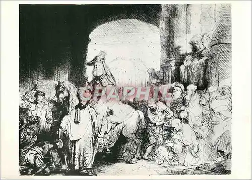 Cartes postales moderne Rembrandthuis Rembrandt (1606 1669) De Triomf van Mordechai Ets Ca 1641