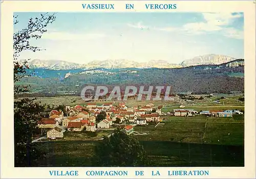 Moderne Karte Vassieux en Vercors (Drome) Village Compagnon de la Liberation Militaria