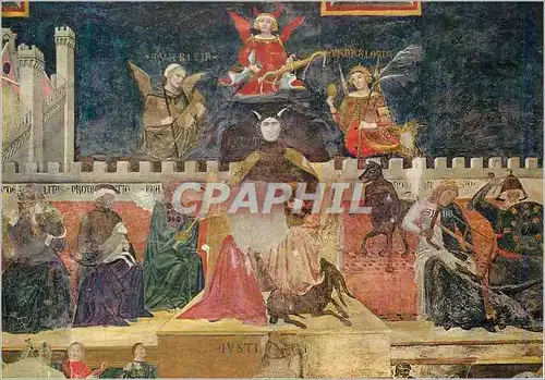 Cartes postales moderne Siena Palazzo Pubblico Ambrogio Lorenzetti (Notizie del 1319 m 1348) Allegoria del Malgoverno