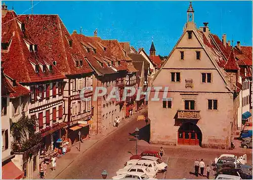 Moderne Karte Obernai (Bas Rhin) L'Alsace Couleurs et Lumiere de France Place de l'Hotel de Ville