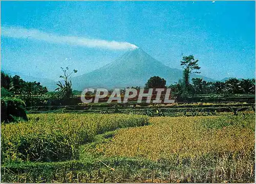 Moderne Karte Merapi Vulcano Near Yogyakarta Indonesia