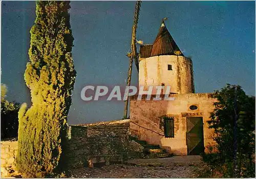 Cartes postales moderne Le Moulin de Daudet Provence Le Moulin de Daudet vu la Nuit