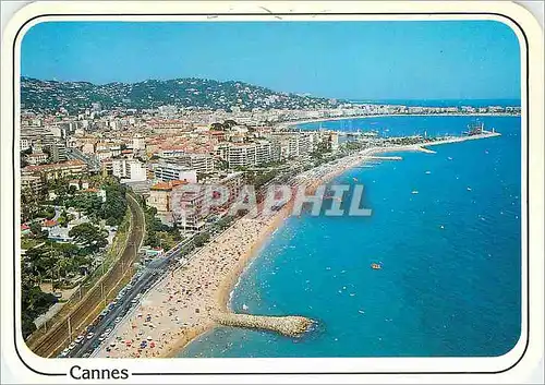 Moderne Karte Cannes Reflets de la Cote d'Azur Vue aerienne