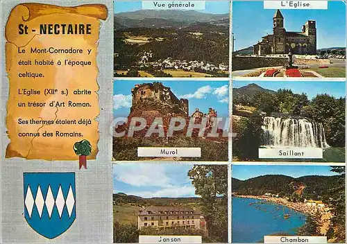 Cartes postales moderne Saint Nectaire (Puy de Dome) Vue generale L'eglise Murol Saillant Janson Chambon