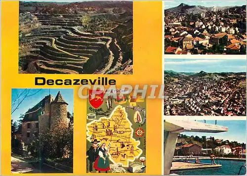 Moderne Karte Decazeville (Aveyron) La Decouverte Vue Generale