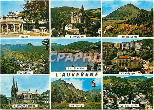 Cartes postales moderne L'Auvergne Royat St Nectaire Puy de Dome Mont-Dore Lac Chambon Chatelguyon