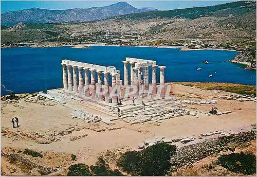 Moderne Karte Athenes Sounion Temple de Poseidon  Grece