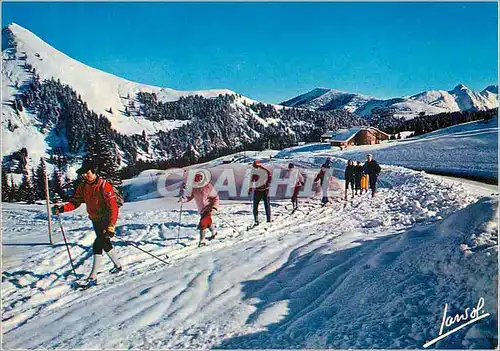 Moderne Karte Les Joies du Ski de Fond