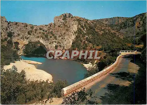 Moderne Karte Les Canyons de l'Ardeche le Pont d'Arc Pont Naturel sur l'Ardeche