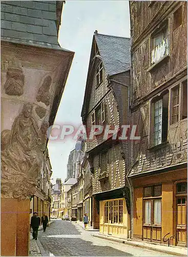 Moderne Karte Tours (Indre et Loire) en Touraine Rue du Change