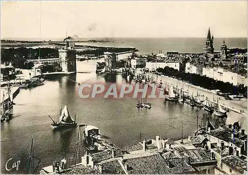 Moderne Karte La Rochelle Vue Panoramique du Port Bateaux