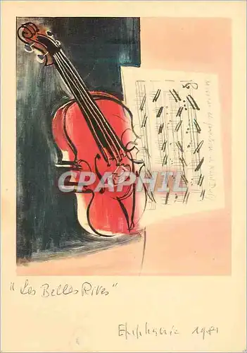 Moderne Karte Paris Musee National d'Art Moderne le Violon Rouge
