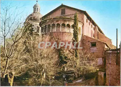 Moderne Karte Rome Basilique des Saints Jean et Paul sur le Celius Cote Abside