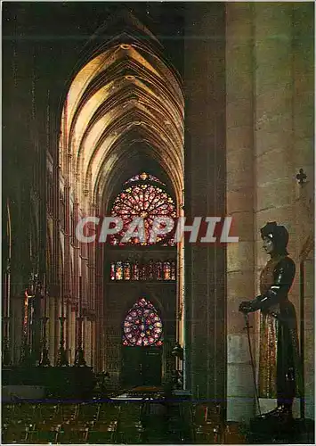 Moderne Karte Cathedrale de Reims (Marne) XIIIe Siecle la Nef et les Roses Ouest
