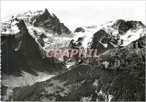 Cartes postales moderne La Grave (H A) alt 1526 m La Route des Grandes Alpes Les Glaciers de la Meije (3883 m)