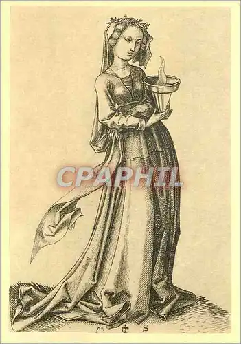 Cartes postales moderne Colmar vers 1450 Brisach 1491 Martin Schongauer peintre Graveur Une Vierge Sage