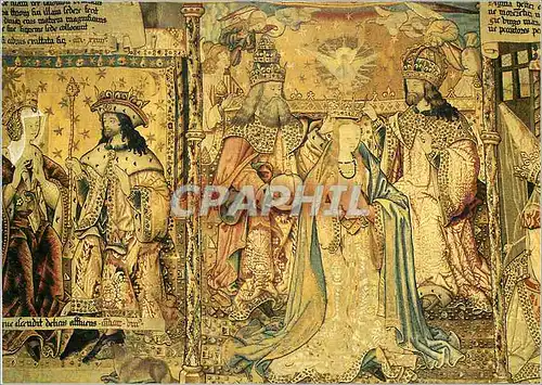 Cartes postales moderne La Chaise Dieu (Haute Loire) altitude 1082 m Detail des Tapisseries Le Couronnement de la Vierge