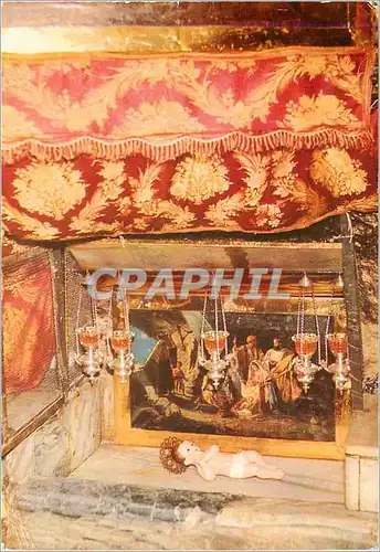 Cartes postales moderne Bethlehem The place where the Sacred Manger was discovered in the Holy Grotto of the Nativity
