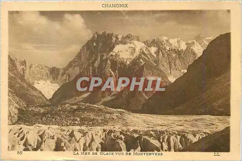 Cartes postales Chamonix La Mer de Glace vue de Montenvers
