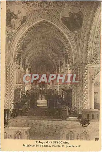 Cartes postales Abbaye d'Hautecombe Interieur de l'Eglise Stalles et grande Nef