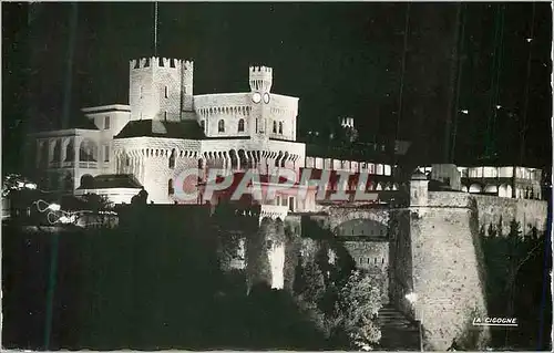 Cartes postales moderne Principaute de Monaco Le Palais Illumine