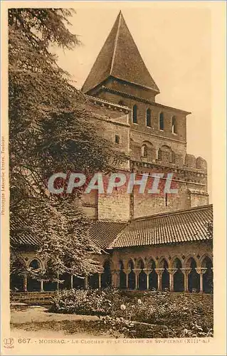 Cartes postales Moissac Le Clocher et le Cloitre de St Pierre (XIIIe S)