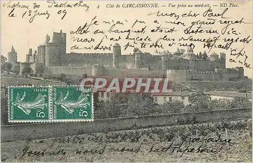 Cartes postales Cite de Carcassonne Vue prise au nord est