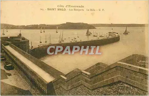 Ansichtskarte AK Saint Malo Cote d'Emeraude Les Remparts Le Mole