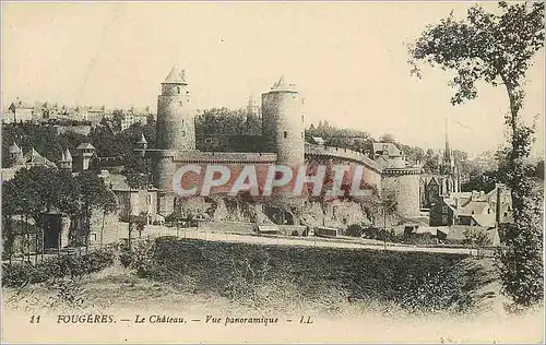 Cartes postales Fougeres Le Chateau Vue panoramique