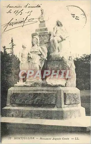 Ansichtskarte AK Montpellier Monument Auguste Comte