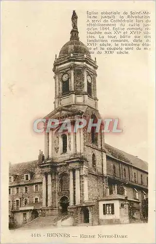 Ansichtskarte AK Rennes Eglise Notre Dame