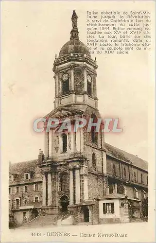 Cartes postales Rennes Eglise Notre Dame