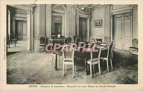 Cartes postales Reims Chambre de Commerce Ensemble des deux Salons de Rez de Chaussee