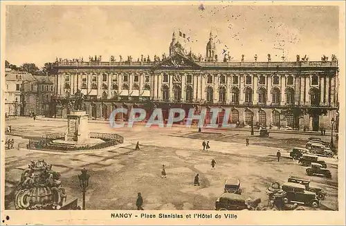 Cartes postales Nancy Place Stanislas et l'Hotel de Ville