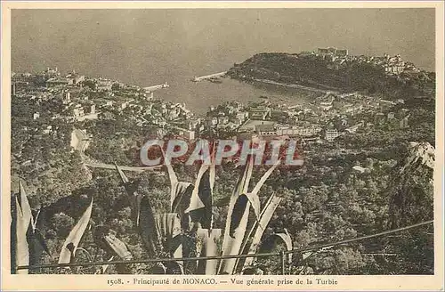 Cartes postales Principaute de Monaco Vue Generale prise de la Turbie