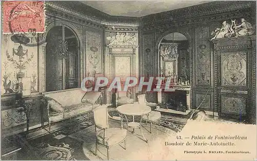 Cartes postales Palais de Fontainebleau Boudoir de Marie Antoinette