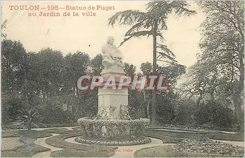 Cartes postales Toulon Statue de Puget au Jardin de la Ville