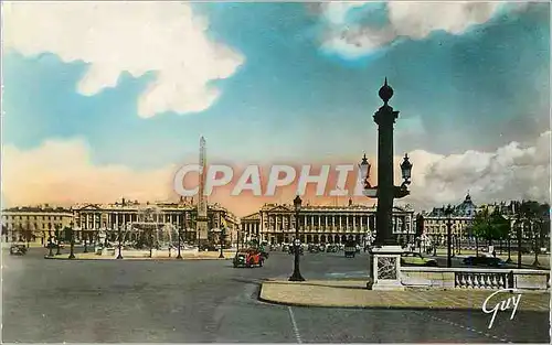 Moderne Karte Paris et ses Merveilles Place de la Concorde