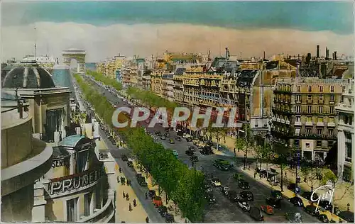 Moderne Karte Paris et ses Merveilles Avenue des Champs Elysees