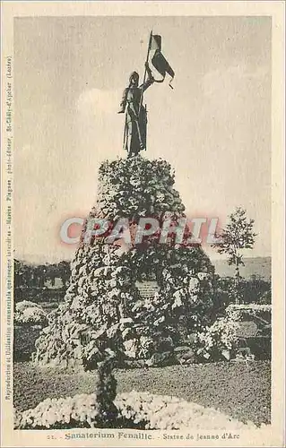 Cartes postales Sanatorium Fenaille Statue de Jeanne d'Arc