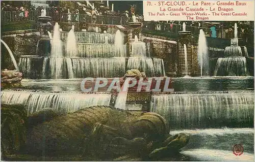 Cartes postales St Cloud Le Parc Grandes Eaux La Grande Cascade Le Dragon