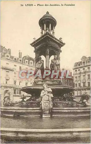 Ansichtskarte AK Lyon Place des Jacobins La Fontaine