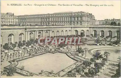 Cartes postales Versailles Le Parc Orangerie et Chateau
