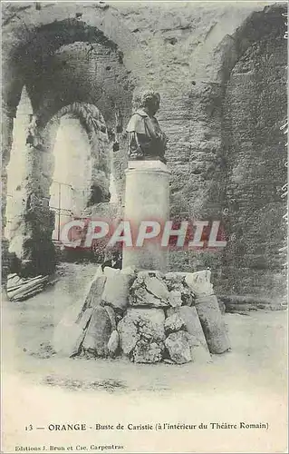 Cartes postales Orange Buste de Caristie (a l'Interieur de Theatre Romain)