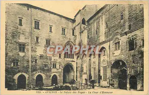 Ansichtskarte AK Avignon Palais des Papes La Cour d'Honneur