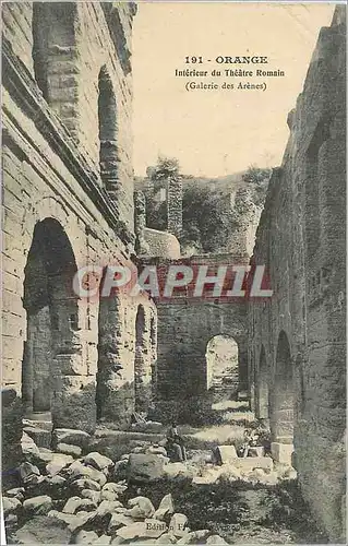 Cartes postales Orange Interieur du Theatre Romain (Galerie des Arenes)